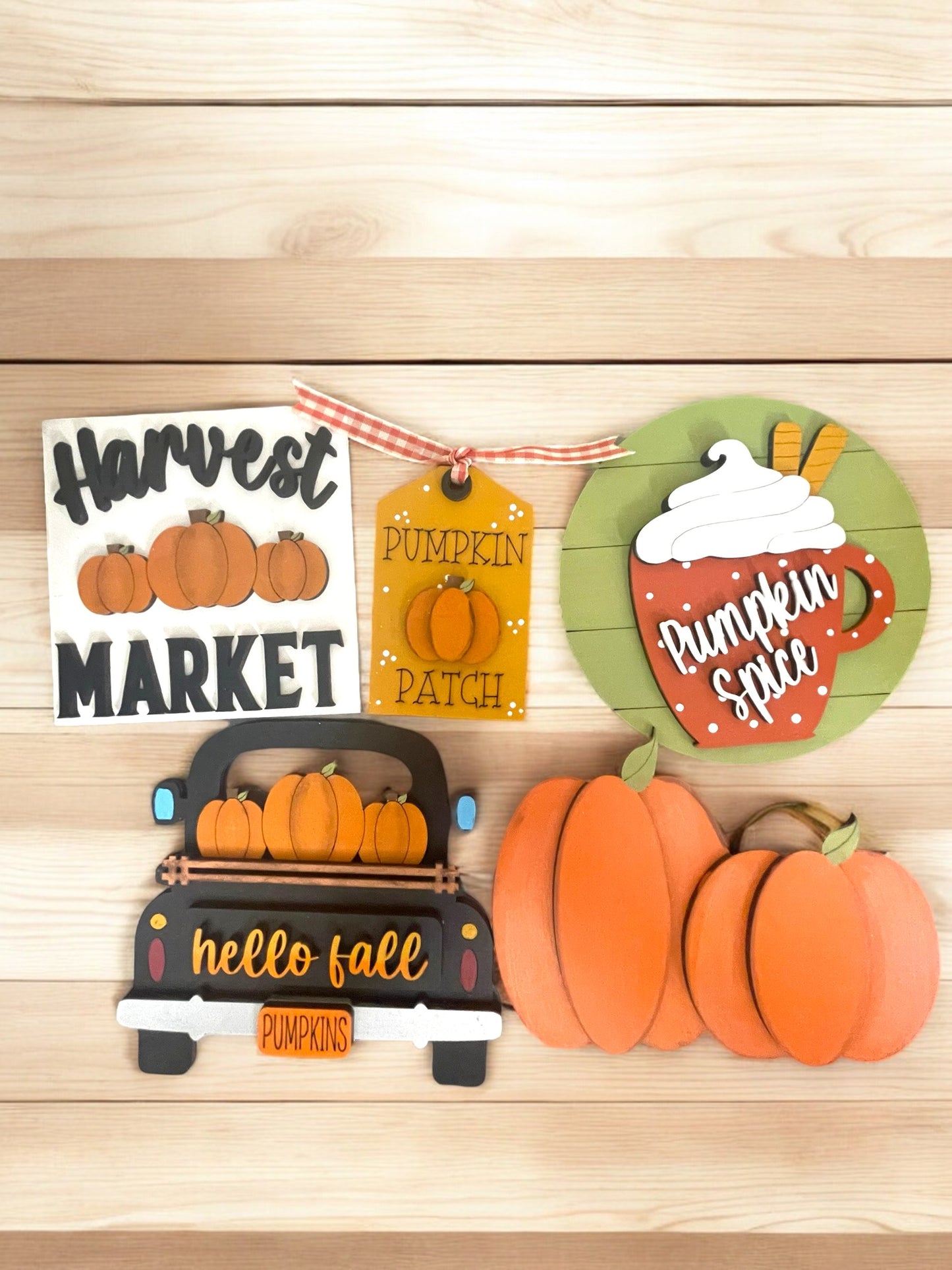 Hello Fall tiered tray set